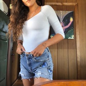 Custom vintage high waisted Levi shorts